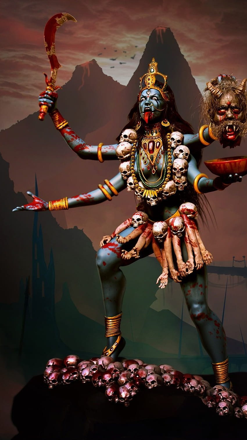Kali, Jay Mata Kali fondo de pantalla del teléfono