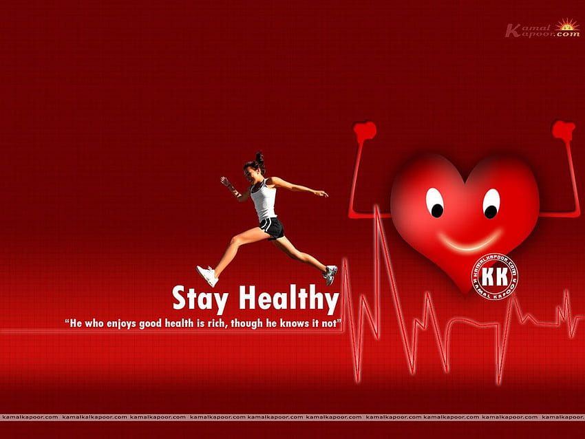 Cytaty Zdrowie to bogactwo w języku angielskim, Zdrowie to bogactwo, Bądź zdrowy Tapeta HD