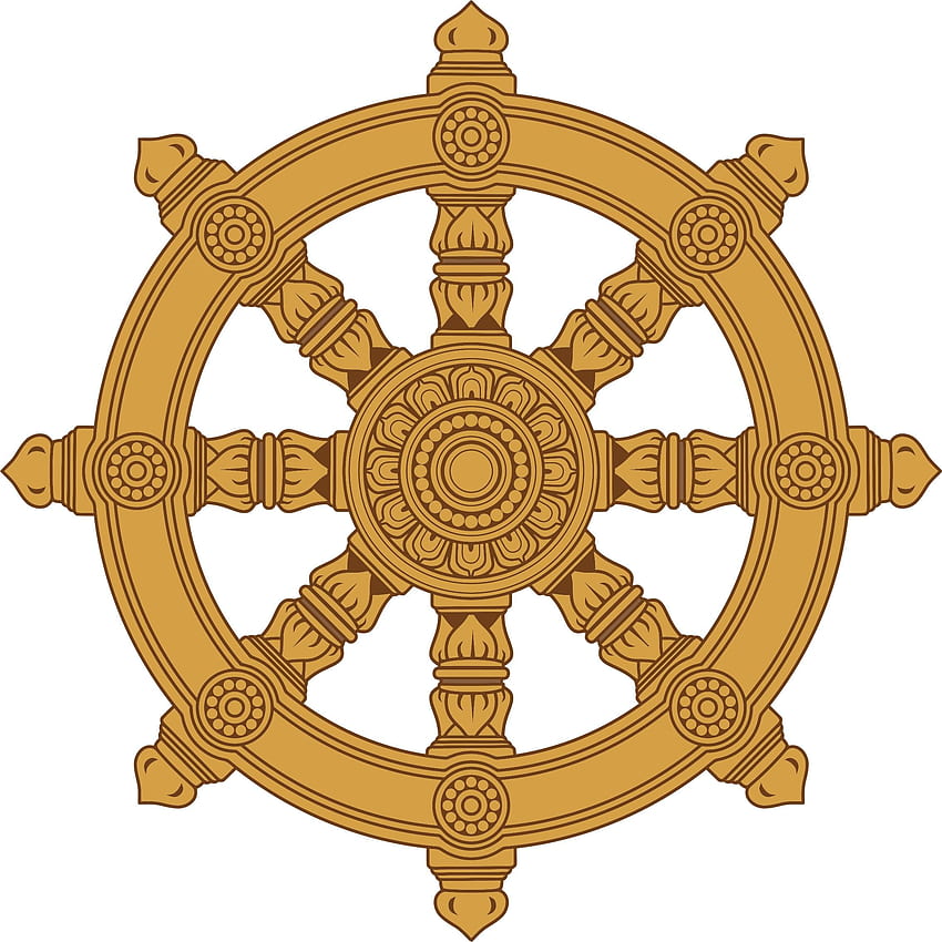 Verziertes Dharma-Rad-Symbol PNG - PNG und Symbol s HD-Handy-Hintergrundbild