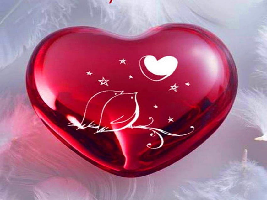 Rotes Herz, Liebe, schön, Romantik, Valentinstag HD-Hintergrundbild