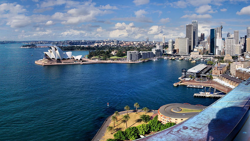 Städte, Palmen, Sydney, Ufer, Bank, Australien HD-Hintergrundbild