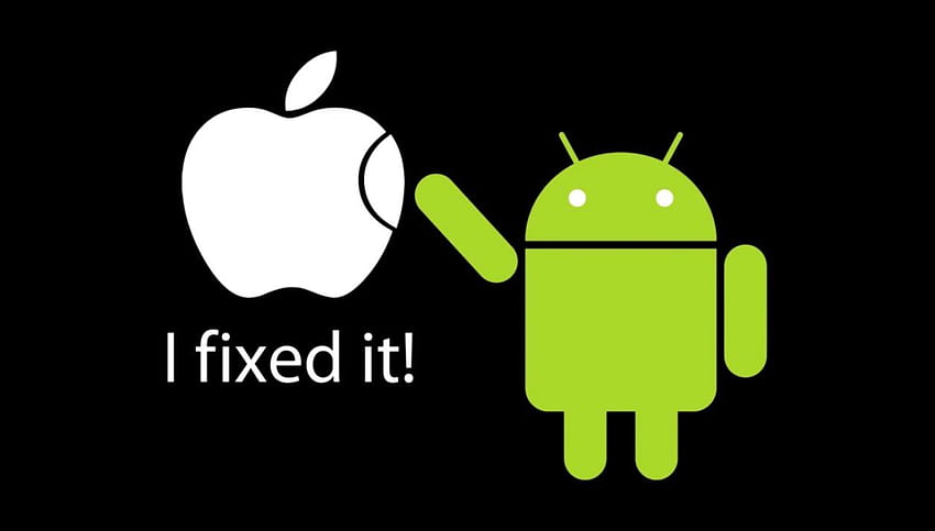 Android Fix Apple Logo Funny HD wallpaper