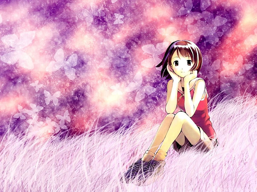 Netter Anime-Mädchen-Pictur-Hintergrund, netter Anime-Computer HD-Hintergrundbild