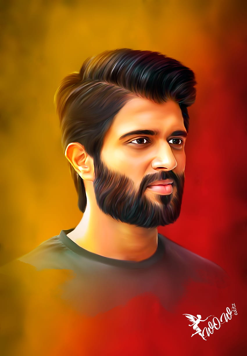 Smudge Painting - Vijay Deverakonda. Digital painting portrait, Beautiful girl sketch, Digital painting hop, Vijay Devarakonda HD phone wallpaper