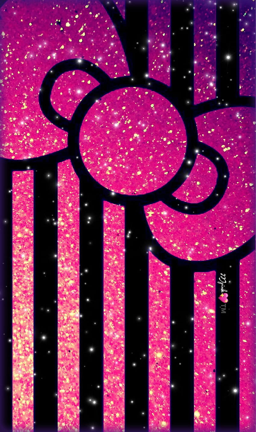 Sparkly Hello Kitty on ..dog, Pink Bow HD phone wallpaper
