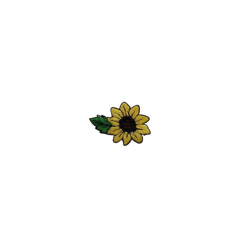 ID 6031 Mała naszywka ze słonecznikiem Flower Garden Bloom Haftowane żelazko na aplikacji. Mały słonecznik, Słonecznik, Żelazko na haftowanych łatach Tapeta HD