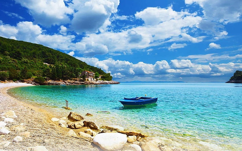 Beautiful Elaphite Islands In Croatia, Croatia Beach HD wallpaper