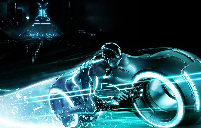 dude, neon, tron 2, a light motorcycle for , section фильмы HD wallpaper