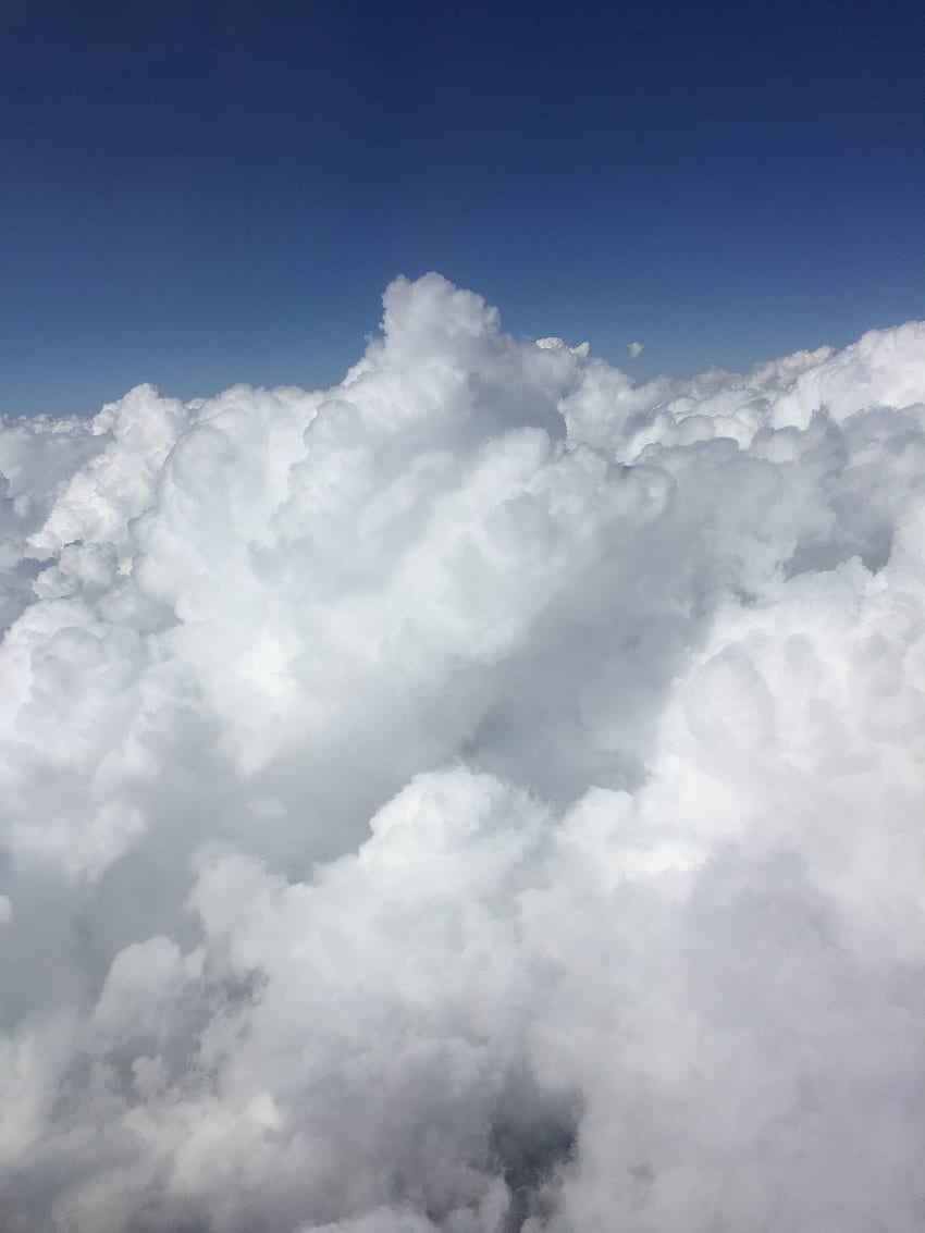 : horizon, nuage, lumière du soleil, jour, cumulus, calme, ciel bleu, nuages ​​​​blancs, Phénomène météorologique, voyage en avion, Atmosphère de la terre, ordinateur - 1374853 - stock Fond d'écran de téléphone HD