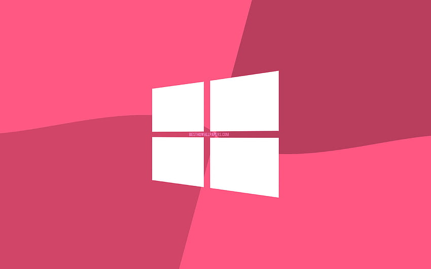 Windows 10 pink logo, , Microsoft logo HD wallpaper