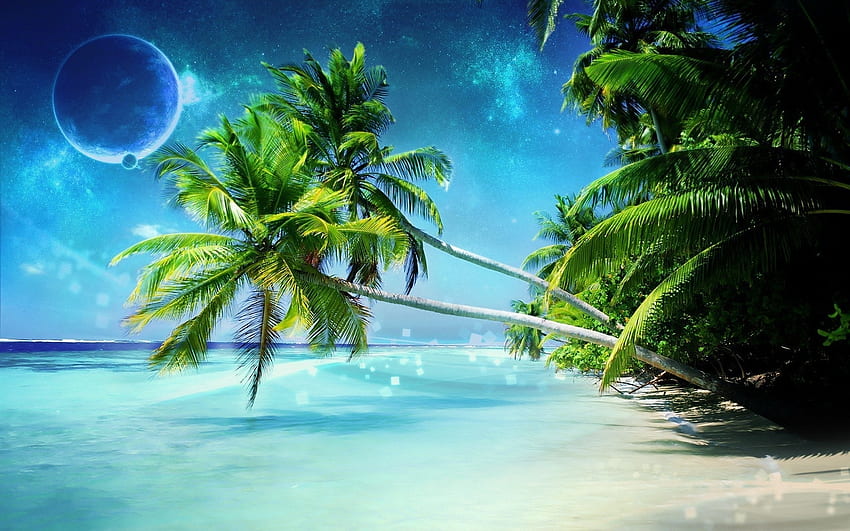Landscape, Fantasy, Beach HD wallpaper