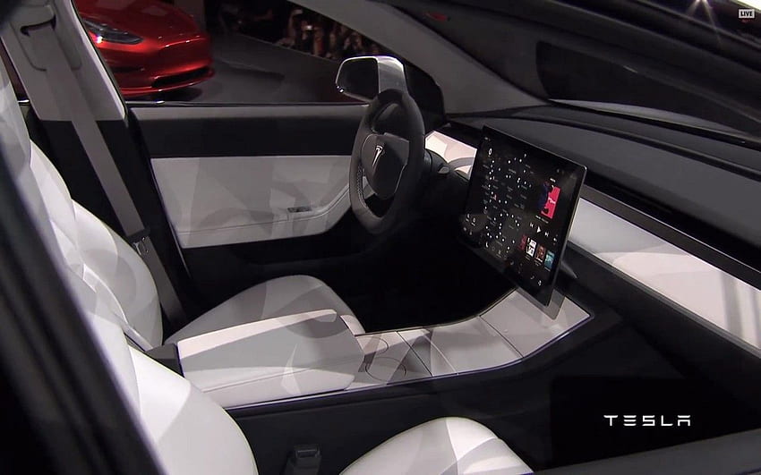 Tesla Model 3: No gauges is awesome, Tesla Model 3 Interior HD wallpaper