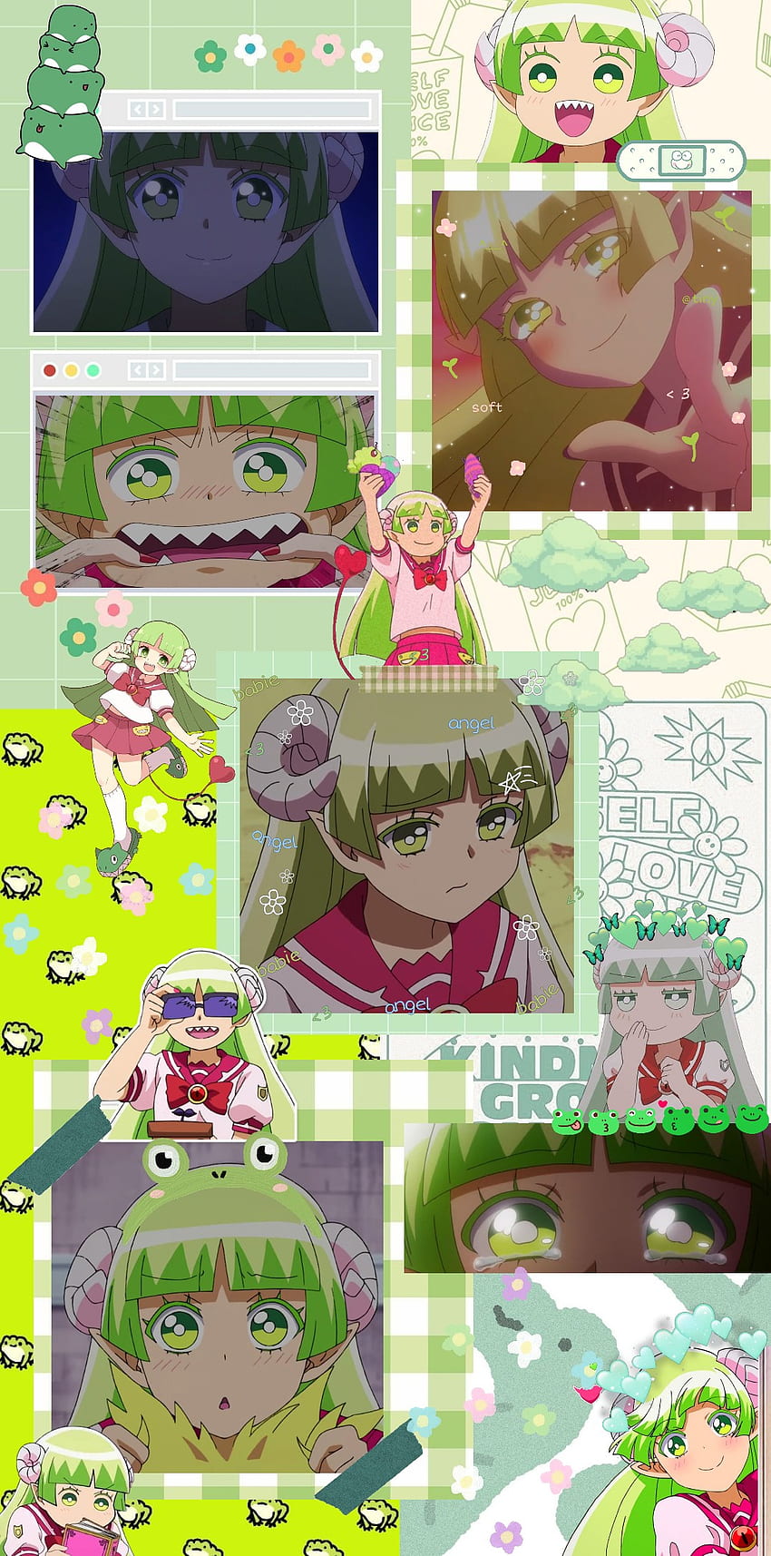 Clara Valac, Mairimashita Iruma-kun, Witamy w szkole demonów Iruma-kun, zielony, anime Tapeta na telefon HD