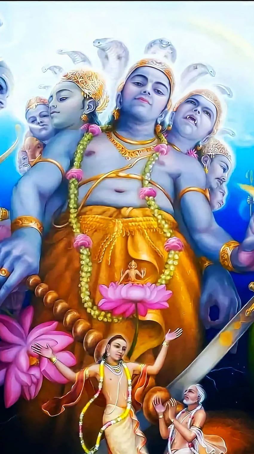 Lord Vishnu Hand-Painted Painting On Canvas (Without Frame) | Krishna, God  illustrations, Lord vishnu wallpapers