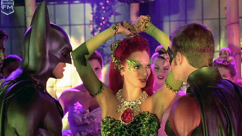 Отровната Айви танцува на парти. Батман и Робин, Ума Търман Отровен Айви HD тапет