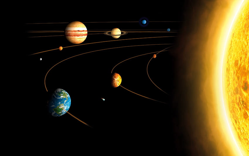 пространство слънчева система планета слънце меркурий венера земя марс юпитер, слънчева система планети HD тапет