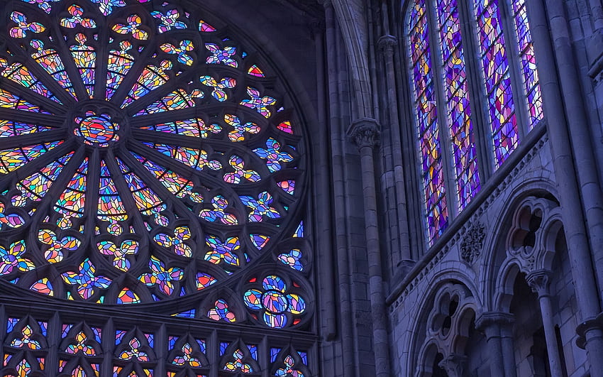 Stained Glass, Window, Cathedral, Architecture, Gothic Cathedral HD wallpaper