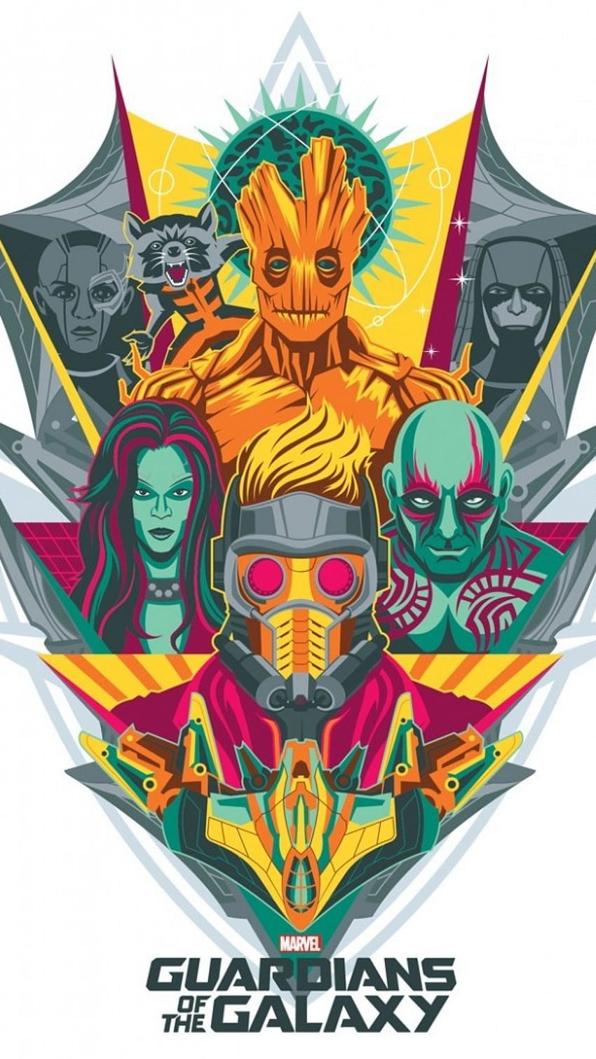 Guardians Of The Galaxy, โลโก้, Marvel, Star - iPhone Guardians Of The Galaxy วอลล์เปเปอร์โทรศัพท์ HD