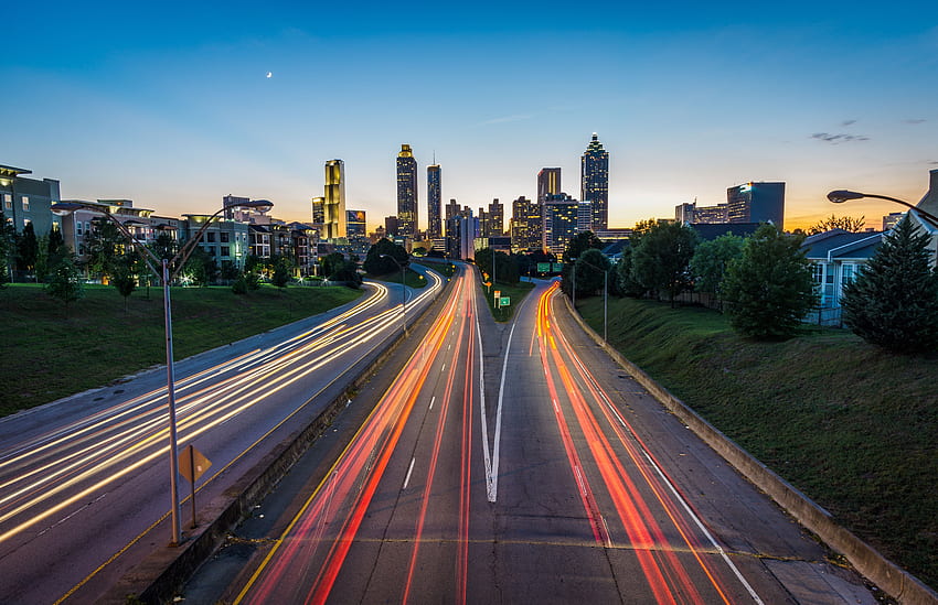 Cities, Usa, Road, Skyscrapers, United States, Atlanta HD wallpaper