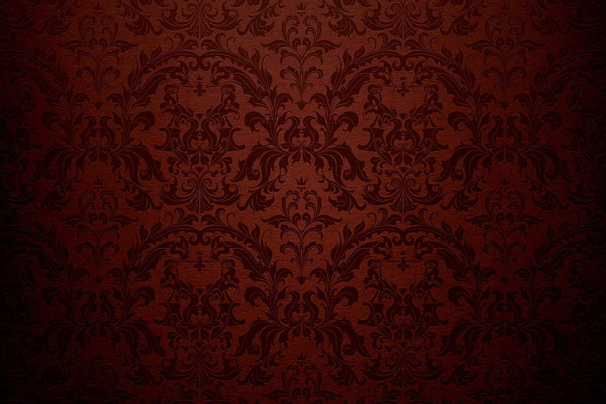 Dark Red Wall Damask Background - Dark Red Wall Texture - - HD wallpaper