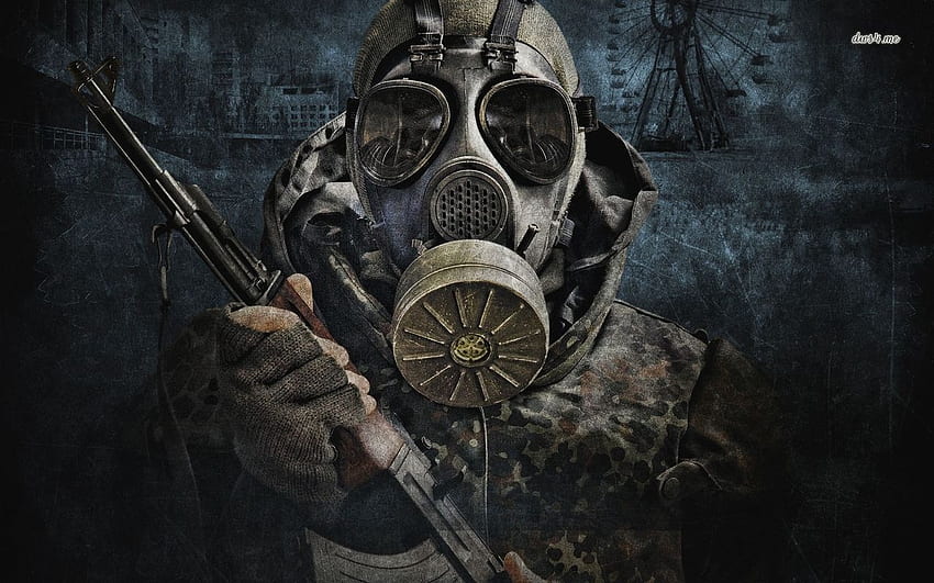 Epicka maska ​​gazowa, sztuka maski przeciwgazowej Tapeta HD