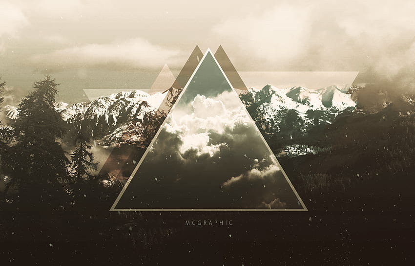 Triangle forest - Hipster HD wallpaper