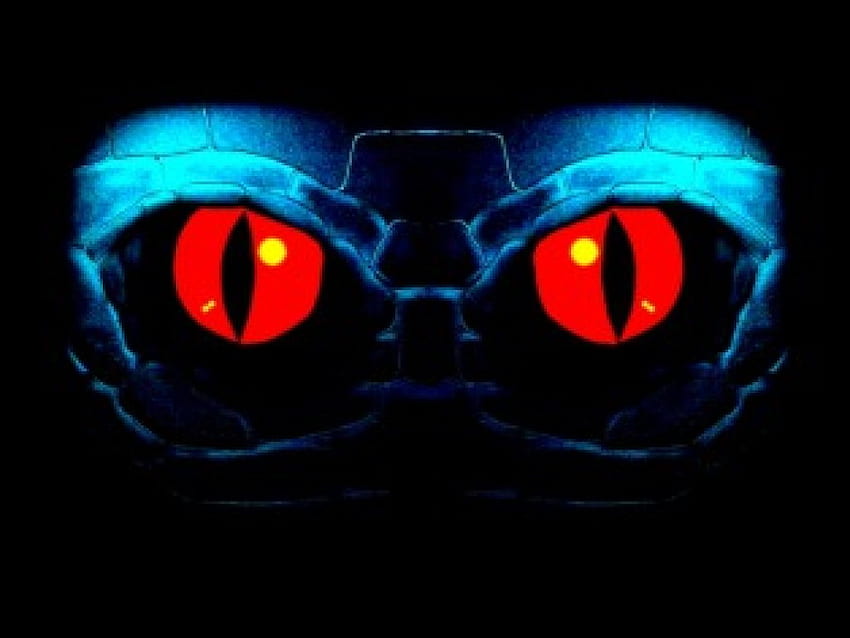 ดราก้อนอายส์ น้ำเงิน แดง มังกร ดวงตาจ้องมอง วอลล์เปเปอร์ HD