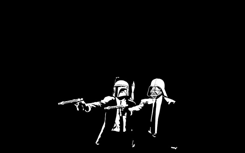 Star Wars Pulp Fiction Banksy Alternative Art Fun Art Schwarzer Hintergrund – HD-Hintergrundbild