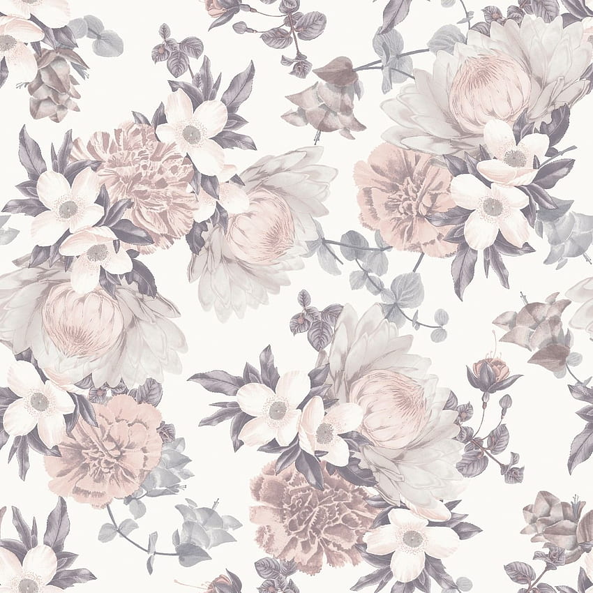 Botanical Floral Peel And Stick Find Versatility, Neutral Floral HD phone wallpaper