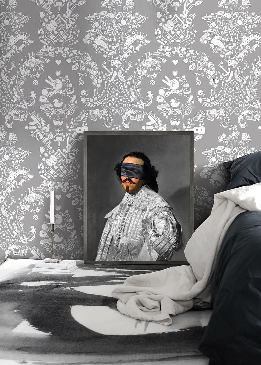 Blindfold -5 toile imprimée encadrée. Grand art mural abstrait Fond d'écran de téléphone HD