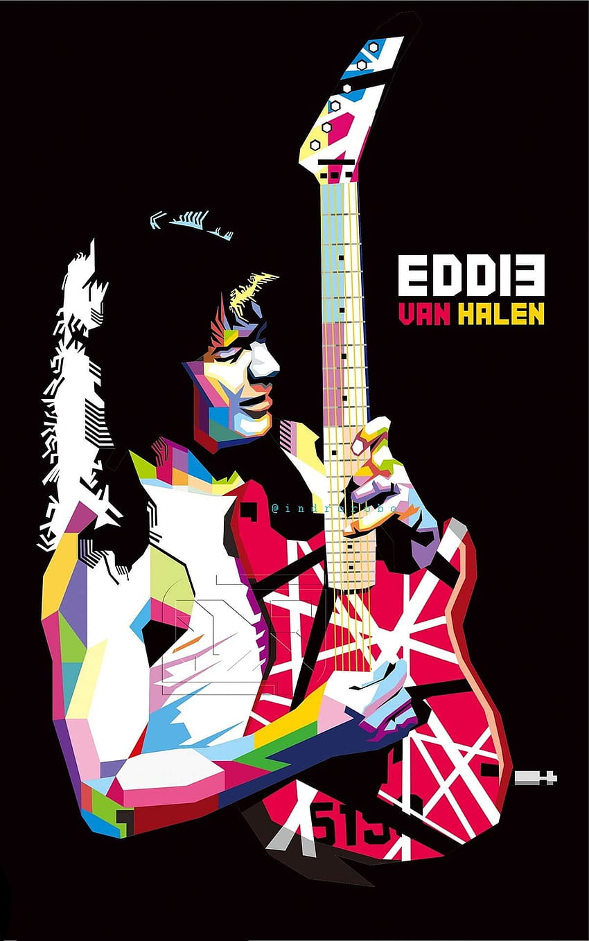 iPhone de Eddie Van Halen, arte de Eddie Van Halen Papel de parede de celular HD