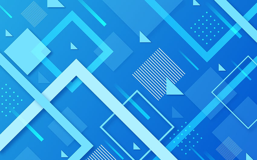 material design, blue geometric shapes, geometry, lines, creative, geometric shapes, lollipop, triangles, abstract art, strips, blue background for with resolution . High Quality HD wallpaper