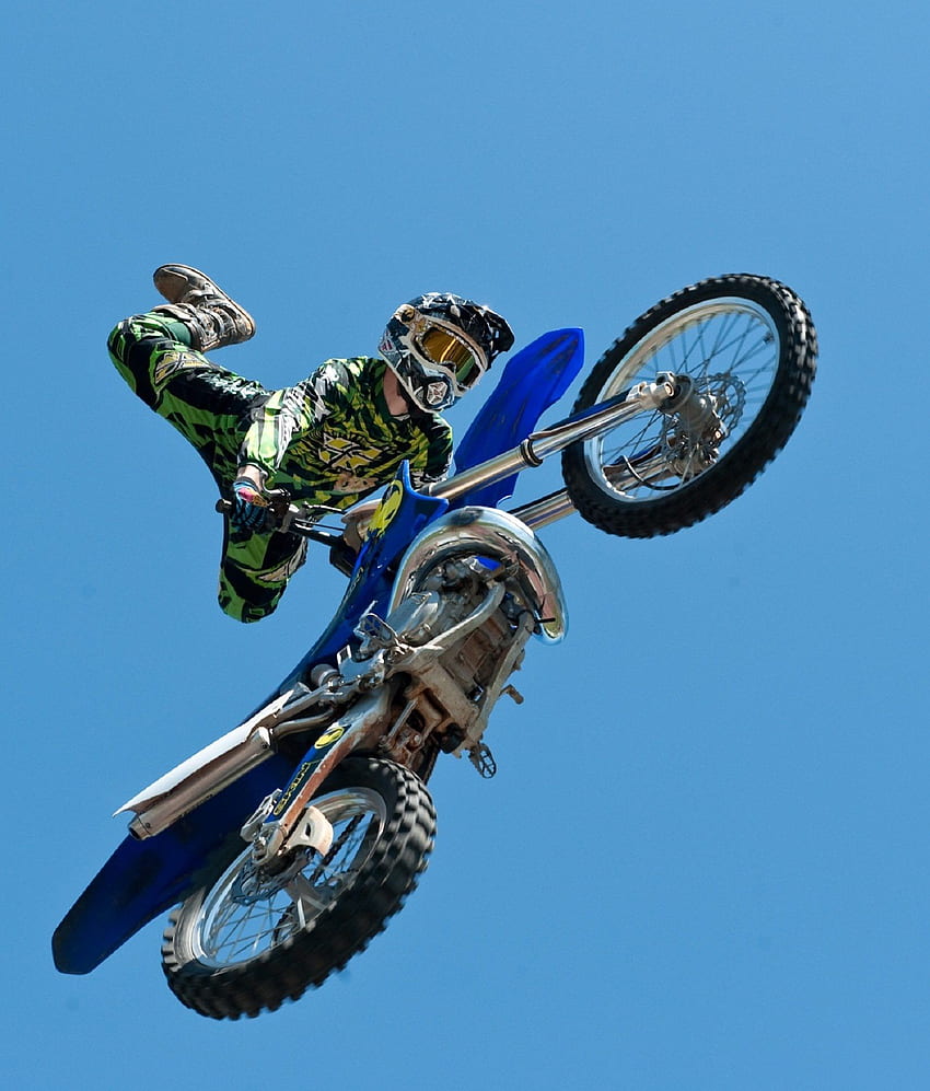 / motorcycle stunt jump motocross style fmx HD phone wallpaper