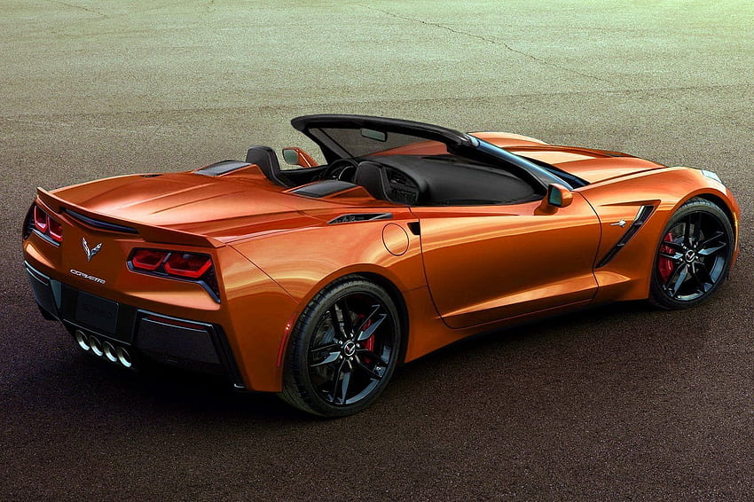 corvette-they finally made a body style I love.and, Orange Corvette HD wallpaper