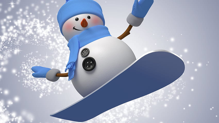 Funny Snowman Windows 10 Background Amazing - Cute Snowman Merry Christmas, Snowman Computer Tapeta HD