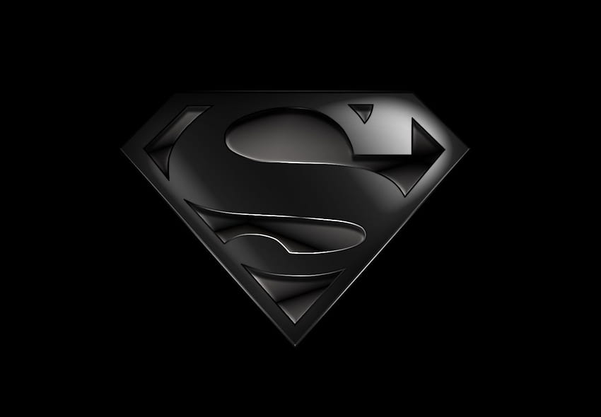 Schwarzer Supermann. Übermensch. Schwarzer, schwarzer und weißer Superman HD-Hintergrundbild