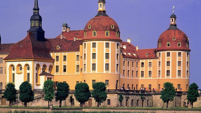 中世: モーリッツブルク城 中世ドイツ ザクセン ヨーロッパ 高画質の壁紙