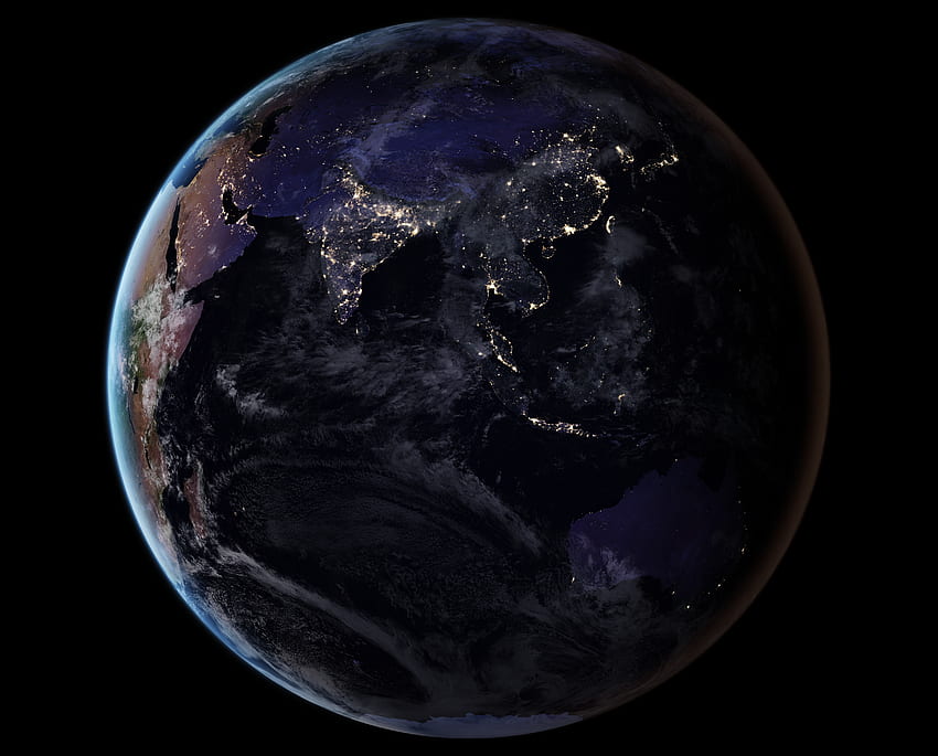 Tierra de noche, mundo nocturno fondo de pantalla