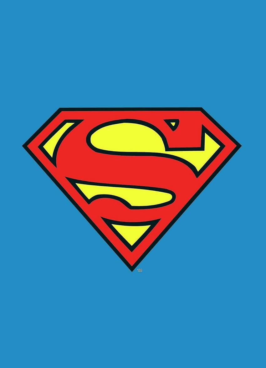 Niebieskie logo Supermana, logo Supermana na Androida Tapeta na telefon HD