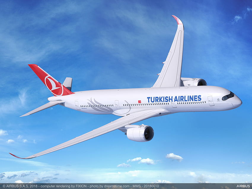 : Pierwszy Airbus A350 tureckich linii lotniczych startuje w Tuluzie. Magazyn Airways Tapeta HD