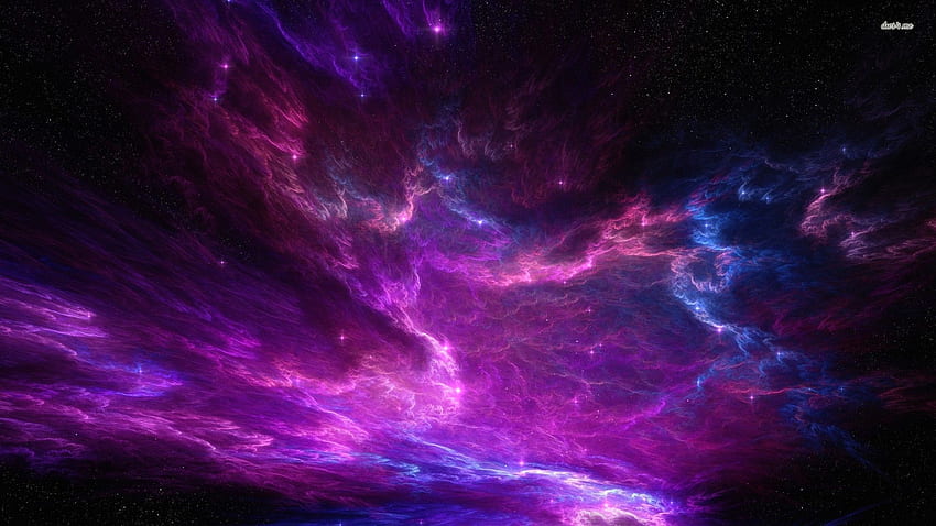 Purple Space, Cloudy Galaxy HD wallpaper