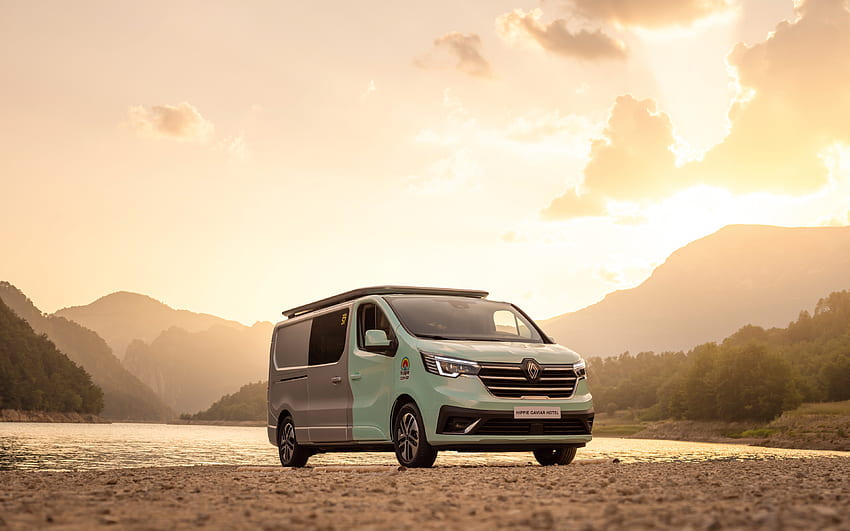 Renault Hippie Caviar Hotel, , offroad, 2022 cars, minibuses, X82, travel concepts, 2022 Renault Trafic, french cars, Renault HD wallpaper