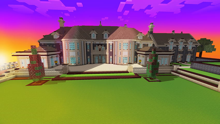 Minecraft: Comment construire une maison de maître moderne Woodland Mansion dans RealmCraft Fond d'écran HD