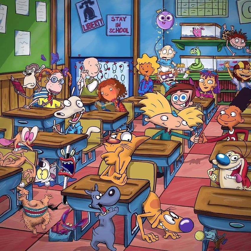 Nickelodeon Sınıfı. Çizgi film, 90'lar çizgi filmi, Nickelodeon çizgi filmleri, Roket Gücü HD telefon duvar kağıdı