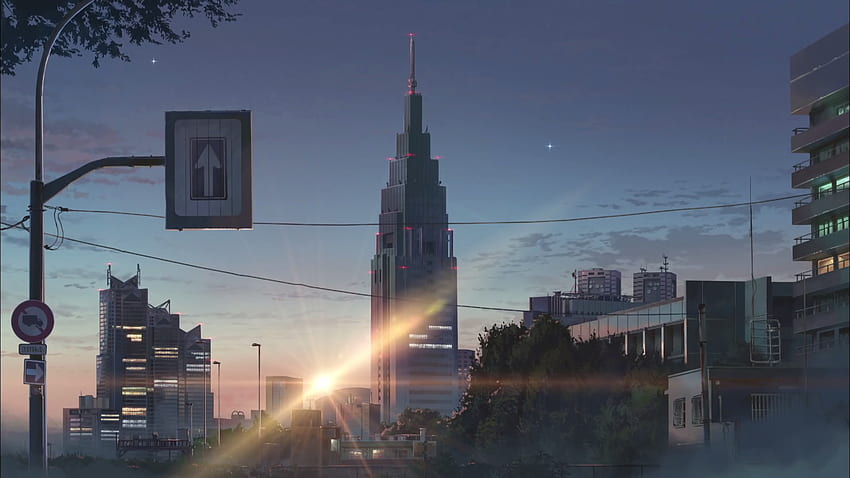 Sunset on Tokyo (From Your name. - 君の名は。) HD wallpaper