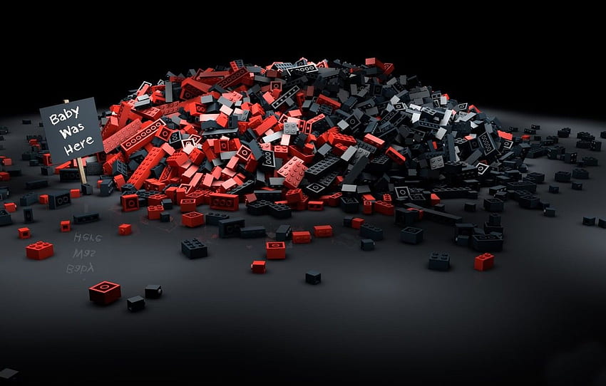 black background, lego, LEGO for , LEGO Black HD wallpaper