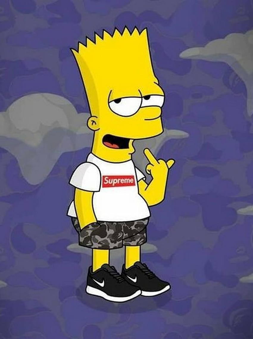 Supreme X Bart Simpson for Android HD phone wallpaper