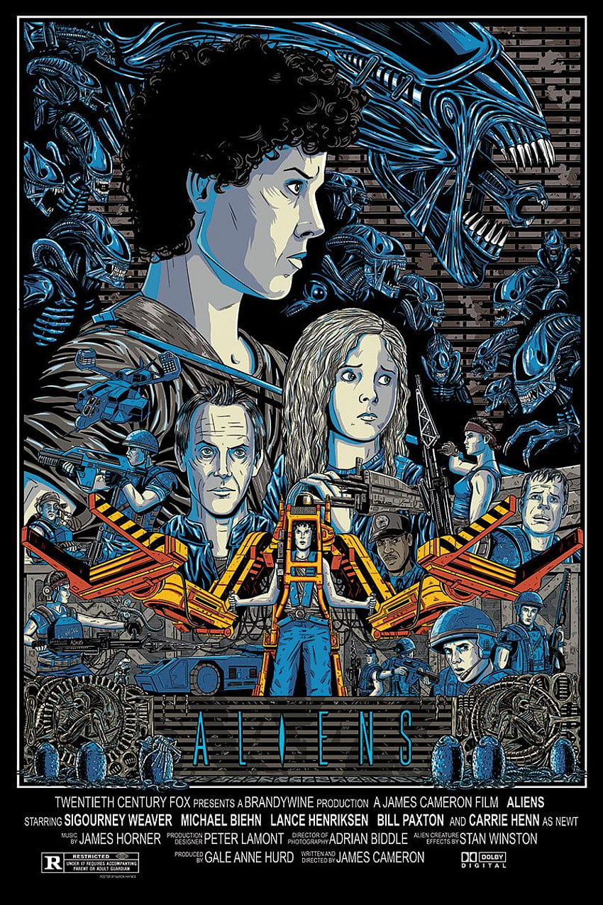 Aliens (1986) [808 x 1212] by Aaron Haynes, HQ Background. Gallery. Alien movie poster, Horror movie art, Aliens 1986 HD phone wallpaper