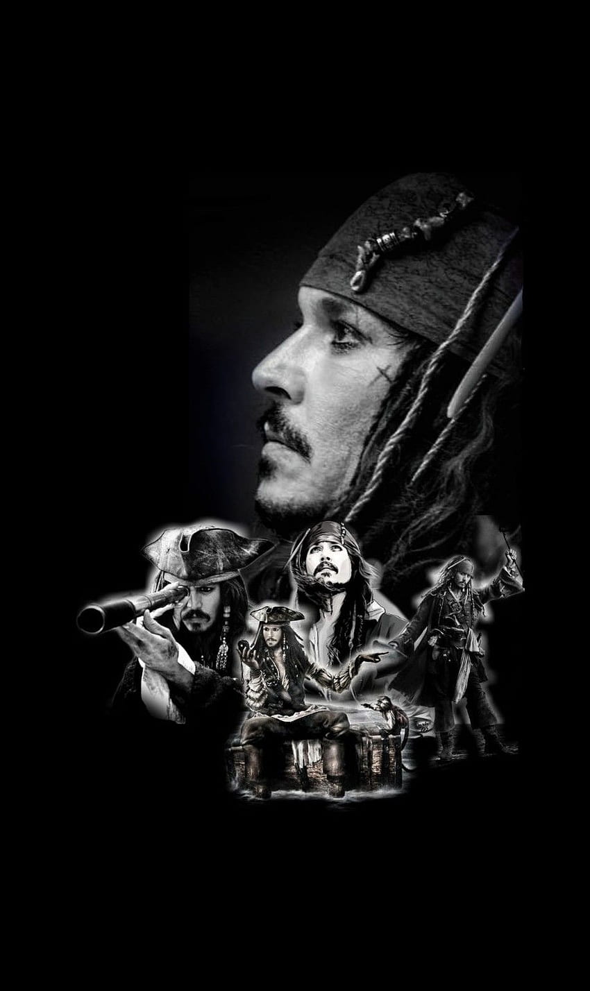 Kapitan Jack Sparrow w Czarnym tle. Jack Sparrow, Jack Sparrow, Kapitan Jack Sparrow Tapeta na telefon HD