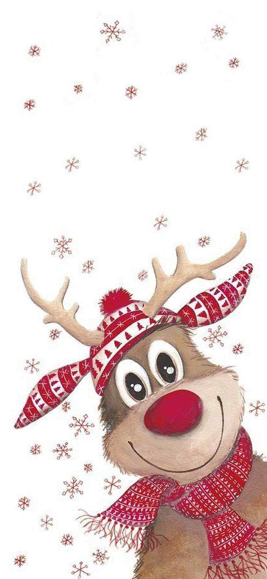 iPhone Christmas Deer, Reindeer HD phone wallpaper